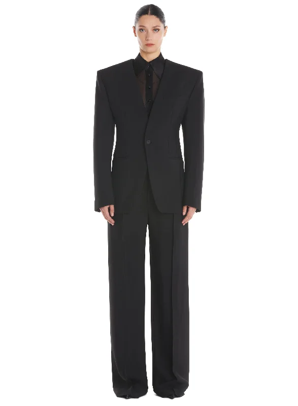 black collarless jacket black collarless jacket