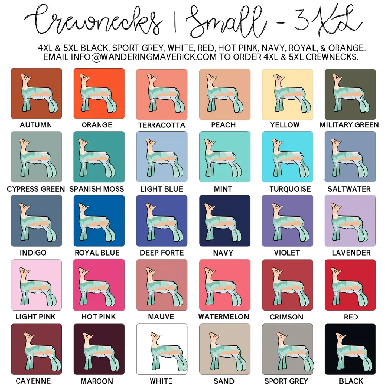 Mountain Lamb Crewneck (S-3XL) - Multiple Colors!